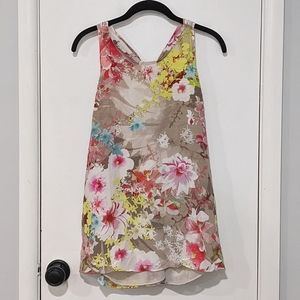 Cynthia Rowley Floral Silk Tank Top
